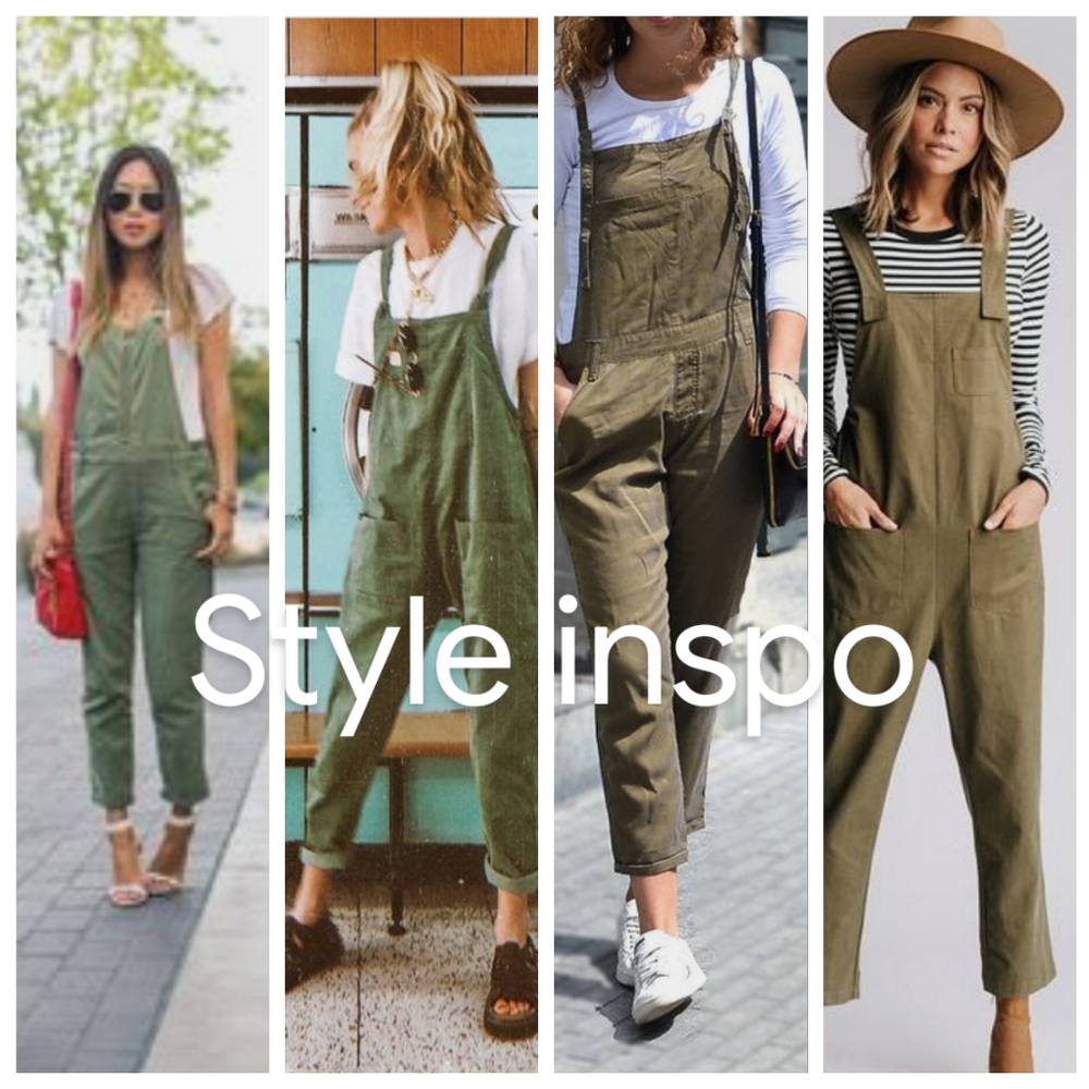 NWT Revolve NSF Dahlia Olive Cinched Waist Overall - Picture 3 of 5